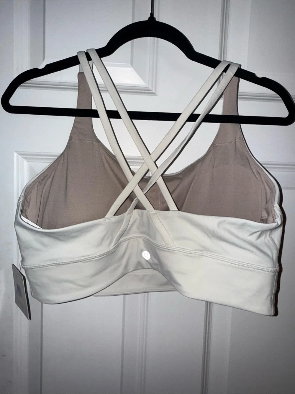 Lululemon Energy Longline Sports Bra- Bone (off white) Size 14 (XL)